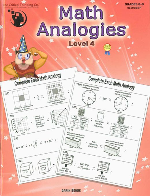 Math Analogies: Level 4 (Grades 8-9)