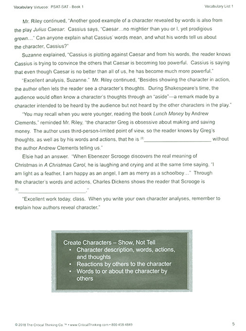 Vocabulary Virtuoso: PSAT-SAT Book 1 Grades 8-12