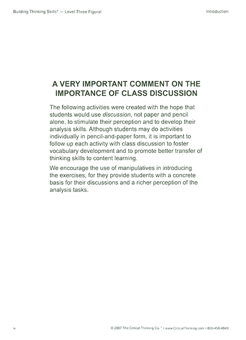 Building Thinking Skills Level 3 Figural (Grades 7-12)