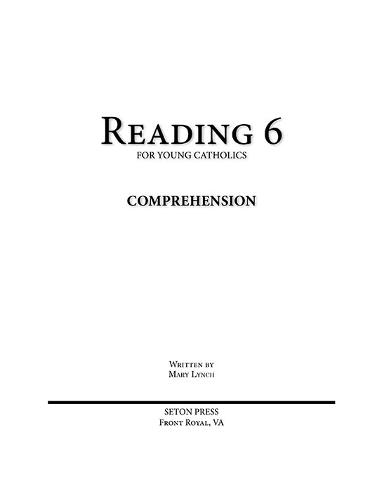 Reading 6 for Young Catholics Comprehension