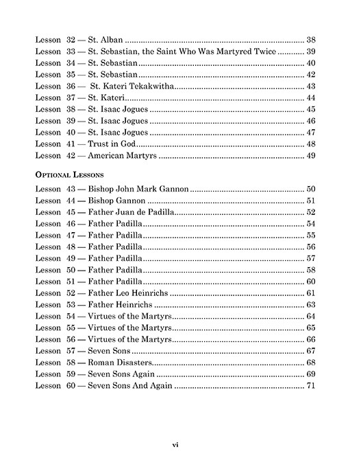 Reading 6 for Young Catholics Comprehension
