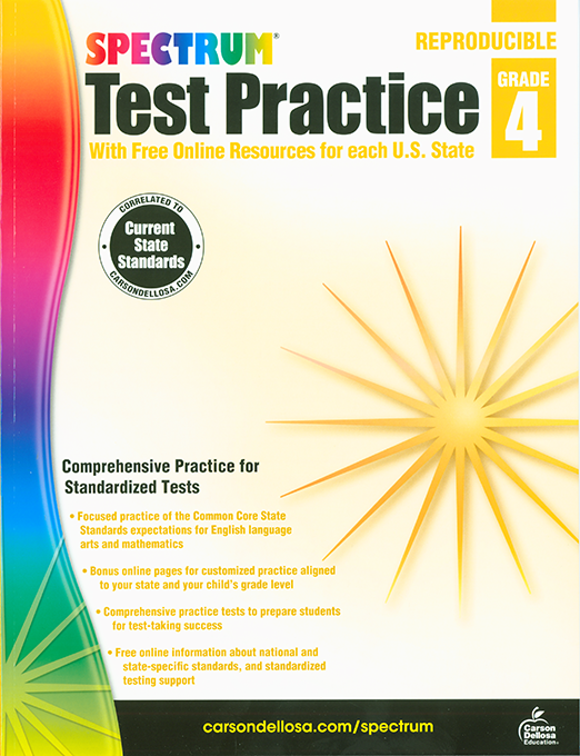 Spectrum Test Practice Workbook Grade 4