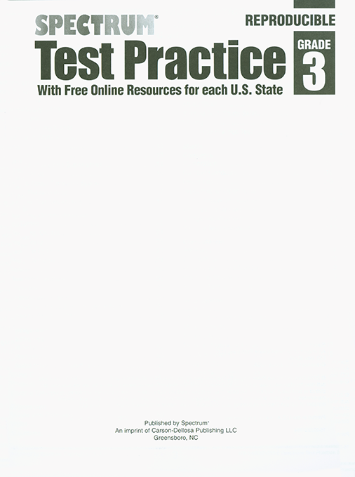Spectrum Test Practice Workbook Grade 3