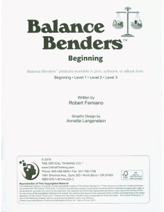 Balance Benders - Beginning (Grades 2-6)