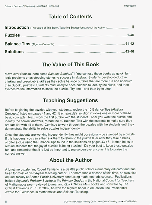 Balance Benders - Beginning (Grades 2-6)