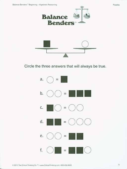 Balance Benders - Beginning (Grades 2-6)