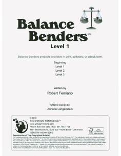 Balance Benders - Level 1 (Grades 4-12)