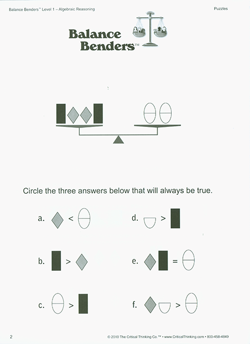 Balance Benders - Level 1 (Grades 4-12)