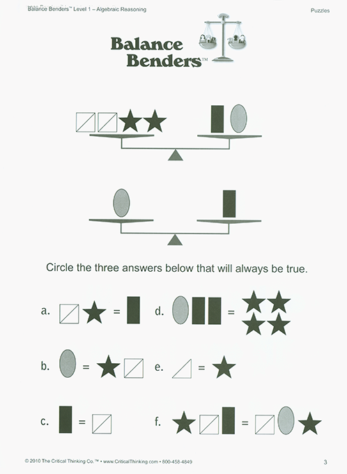 Balance Benders - Level 1 (Grades 4-12)