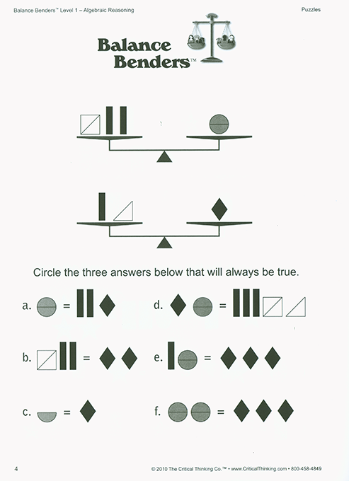 Balance Benders - Level 1 (Grades 4-12)