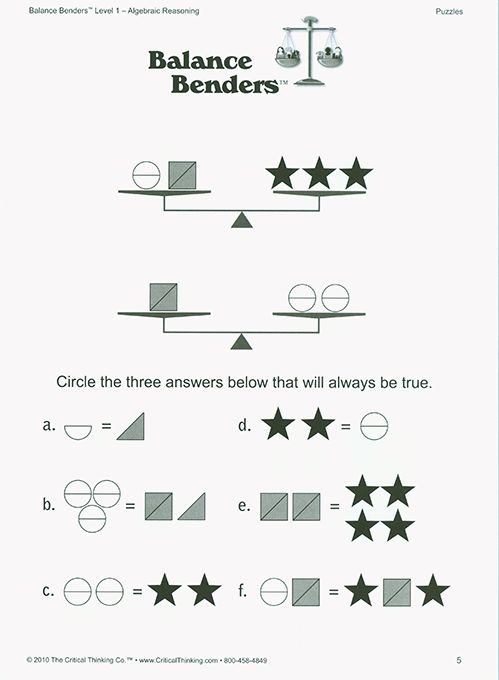 Balance Benders - Level 1 (Grades 4-12)