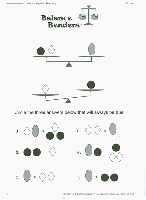 Balance Benders - Level 1 (Grades 4-12)