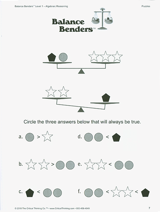 Balance Benders - Level 1 (Grades 4-12)