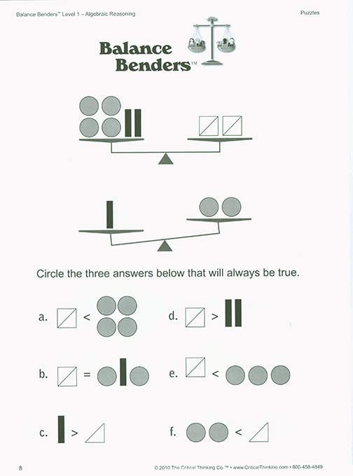 Balance Benders - Level 1 (Grades 4-12)