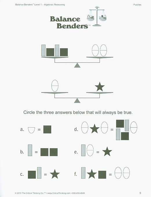 Balance Benders - Level 1 (Grades 4-12)