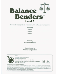 Balance Benders - Level 3 (Grades 8-12)