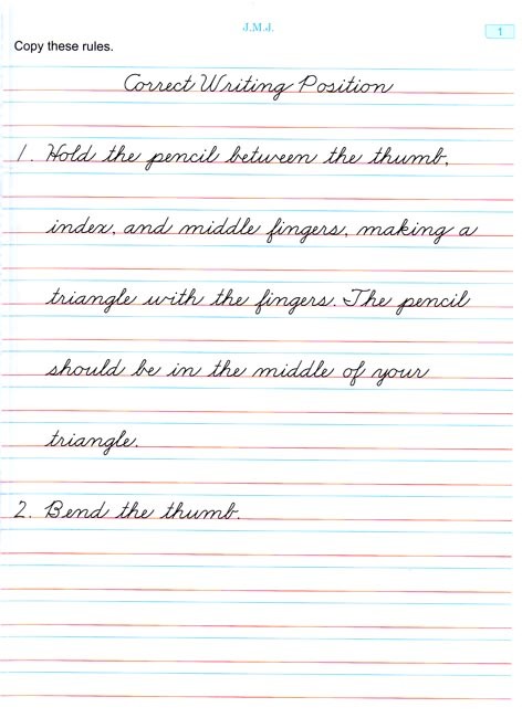 Better Handwriting for Young Catholics