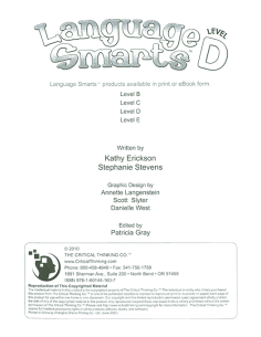 Language Smarts Level D - Grade 3