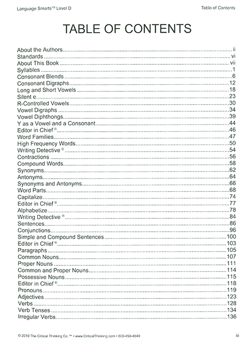 Language Smarts Level D - Grade 3