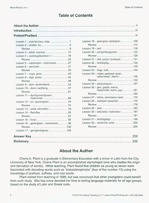 Word Roots Level 2 (Grades 5-12+)