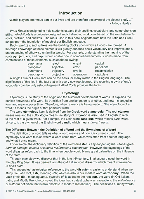 Word Roots Level 2 (Grades 5-12+)
