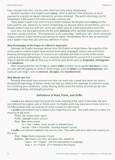 Word Roots Level 2 (Grades 5-12+)