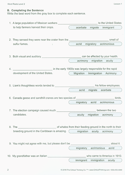 Word Roots Level 2 (Grades 5-12+)