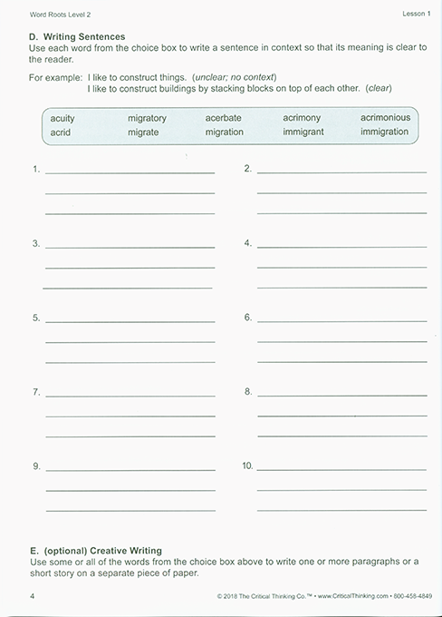 Word Roots Level 2 (Grades 5-12+)