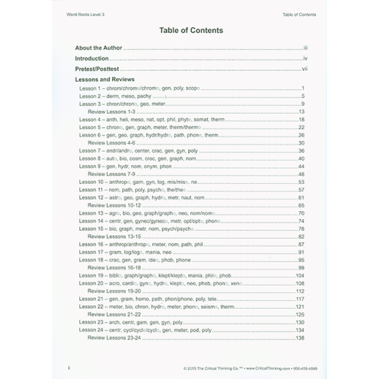 Word Roots Level 3 (Grades 7-12+)