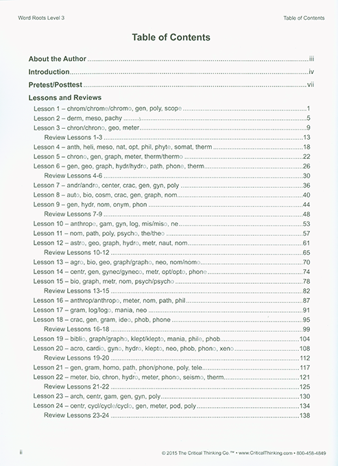 Word Roots Level 3 (Grades 7-12+)