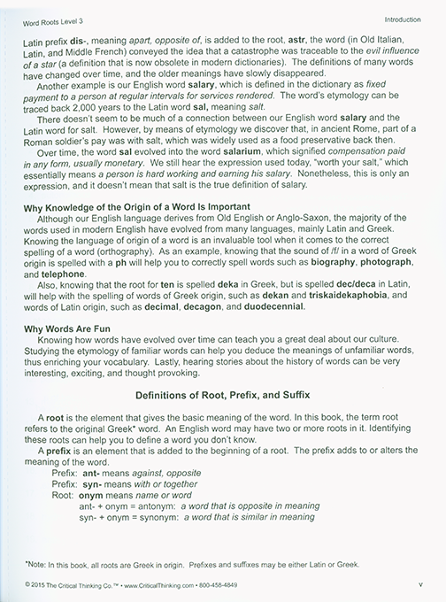 Word Roots Level 3 (Grades 7-12+)