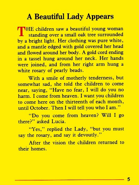 Our Lady of Fatima St. Joseph Picture Book