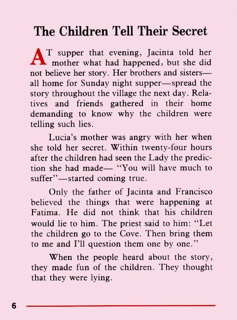 Our Lady of Fatima St. Joseph Picture Book