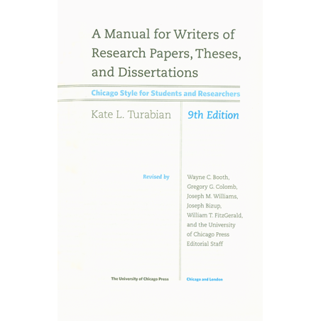 A Manual for Writers 9th Edition