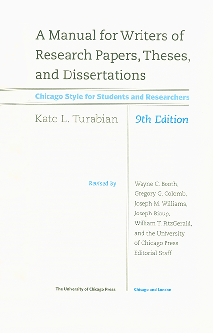 A Manual for Writers 9th Edition