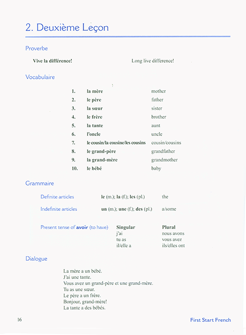 First Start French I Student Wkbk