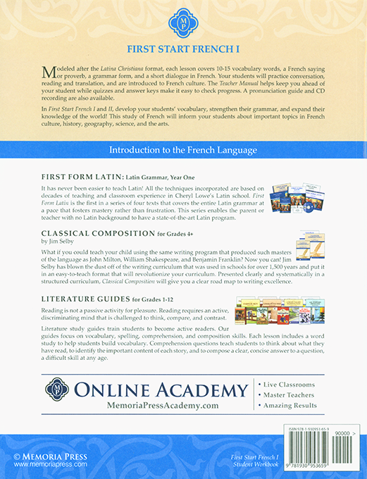 First Start French I Student Wkbk