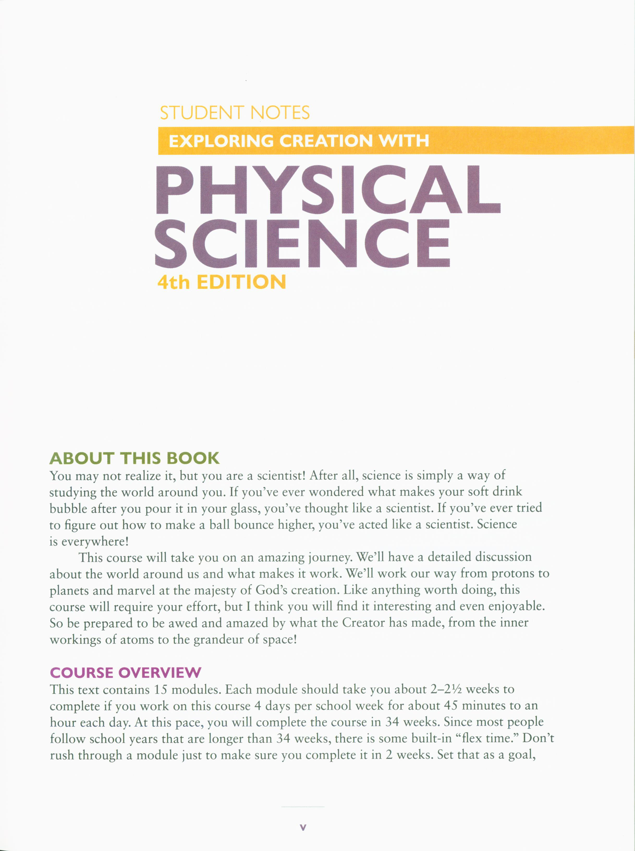 Exploring Creation with Physical Science Text Book (4th Ed.)