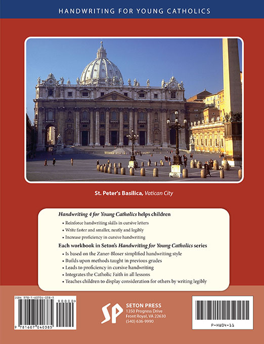 Handwriting 4 for Young Catholics
