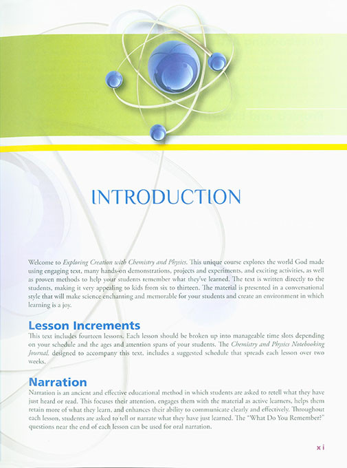 Exploring Creation with Chemistry and Physics