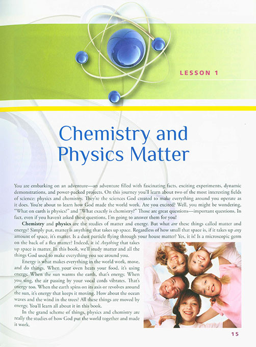 Exploring Creation with Chemistry and Physics