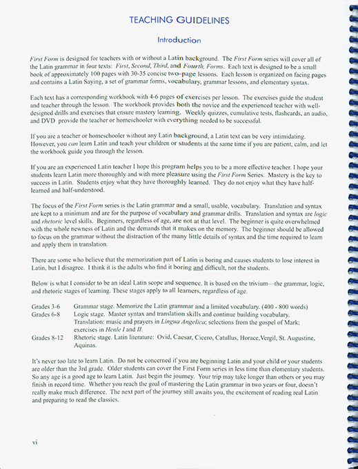 F.F. Latin Teacher Manual - text key