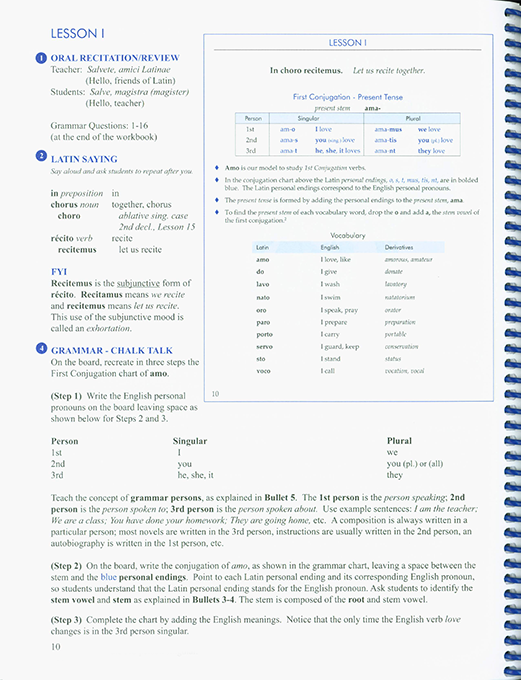 F.F. Latin Teacher Manual - text key