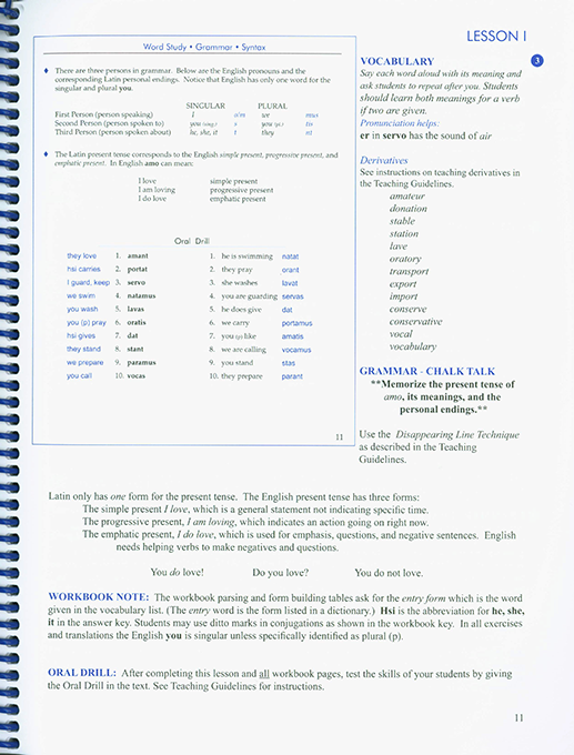 F.F. Latin Teacher Manual - text key