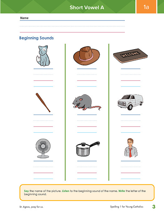 Spelling 1 for Young Catholics (3rd Ed.)