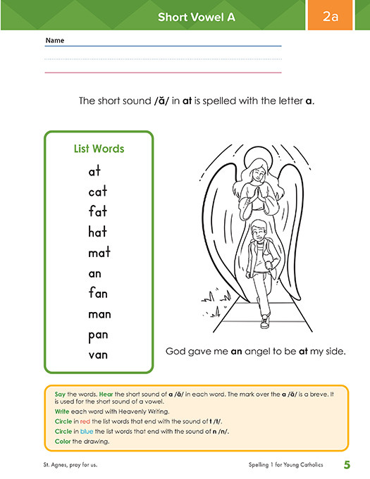 Spelling 1 for Young Catholics (3rd Ed.)