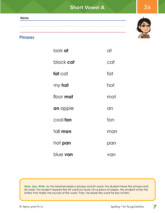 Spelling 1 for Young Catholics (3rd Ed.)