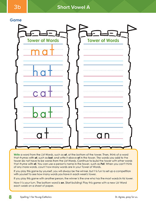 Spelling 1 for Young Catholics (3rd Ed.)