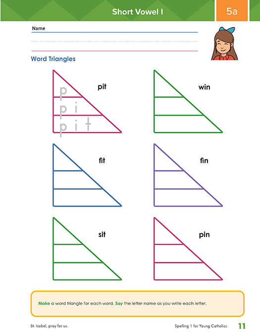 Spelling 1 for Young Catholics (3rd Ed.)
