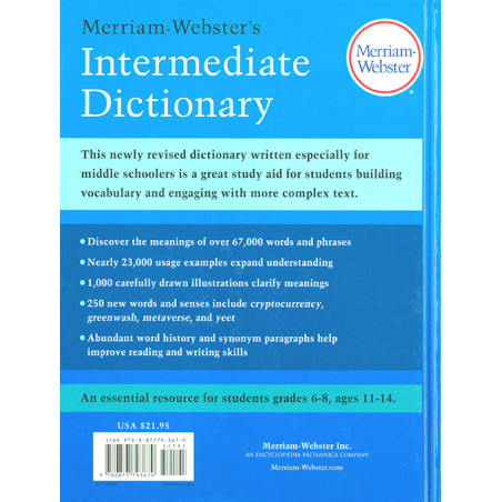 Merriam-Webster's Intermediate Dictionary (Grades 6-8) Merriam-Webster's Intermediate Dictionary (Grades 6-8)